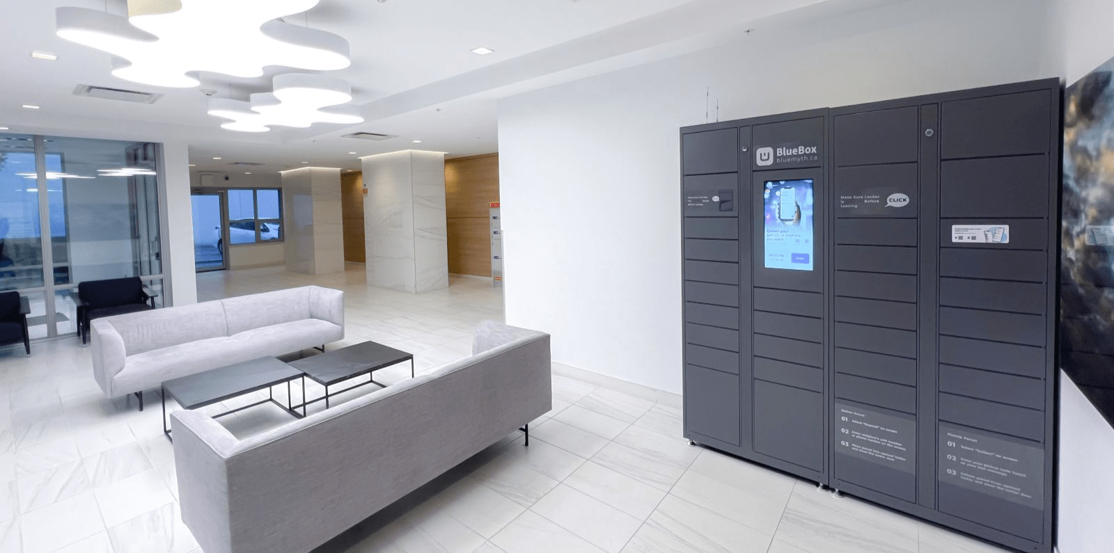 BlueBox Locker in residential area